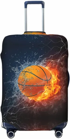 Travel Luggage Cover Suitcase Elastic Washable Basketball Suitcase Protector Bag,Spandex With Zipper Closure Baggage Covers,Small