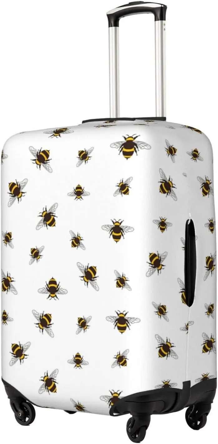 Travel Luggage Cover Suitcase Elastic Washable Bees Suitcase Protector Bag,Spandex Double-Sided Baggage Covers,X-Large