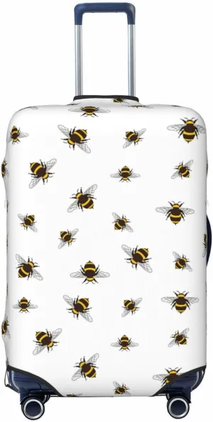 Travel Luggage Cover Suitcase Elastic Washable Bees Suitcase Protector Bag,Spandex Double-Sided Baggage Covers,X-Large