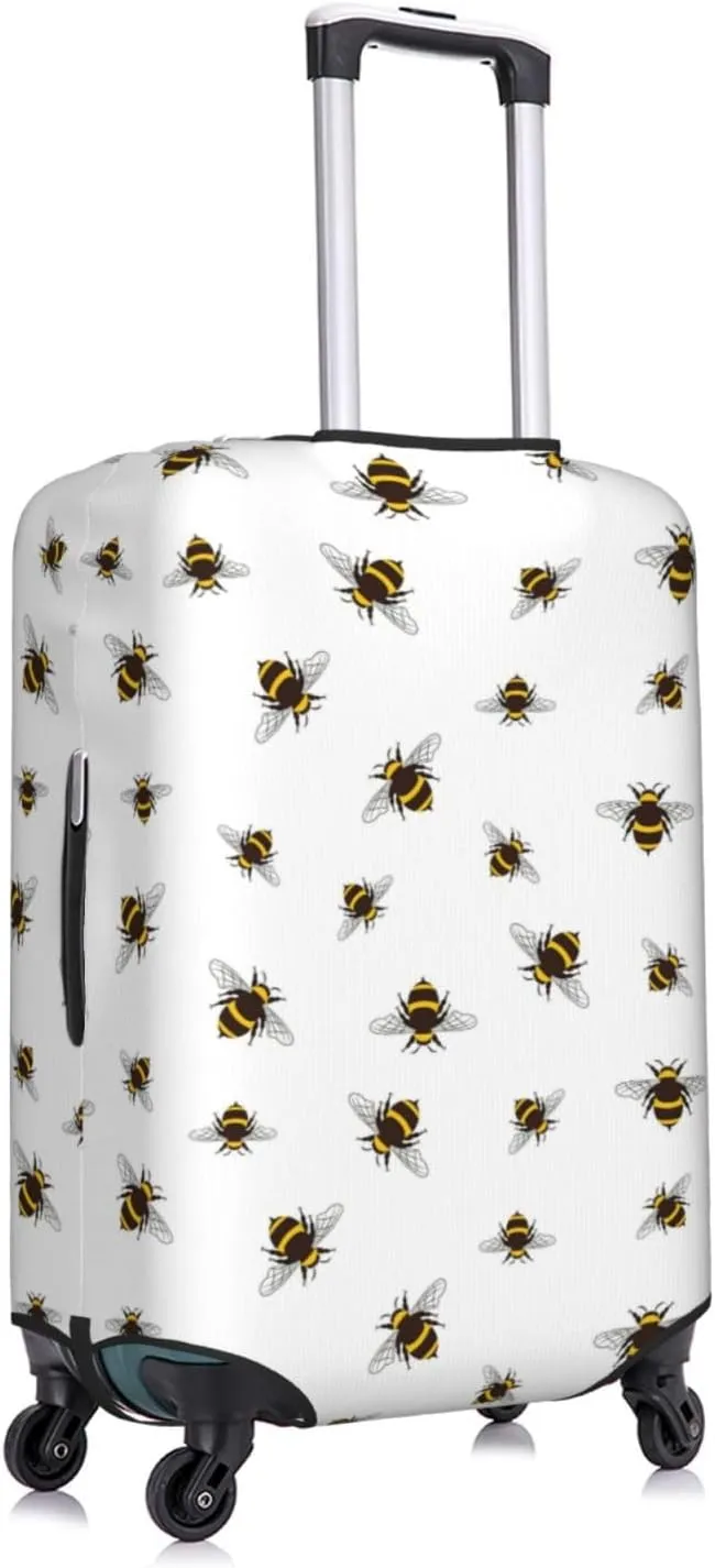 Travel Luggage Cover Suitcase Elastic Washable Bees Suitcase Protector Bag,Spandex Double-Sided Baggage Covers,X-Large