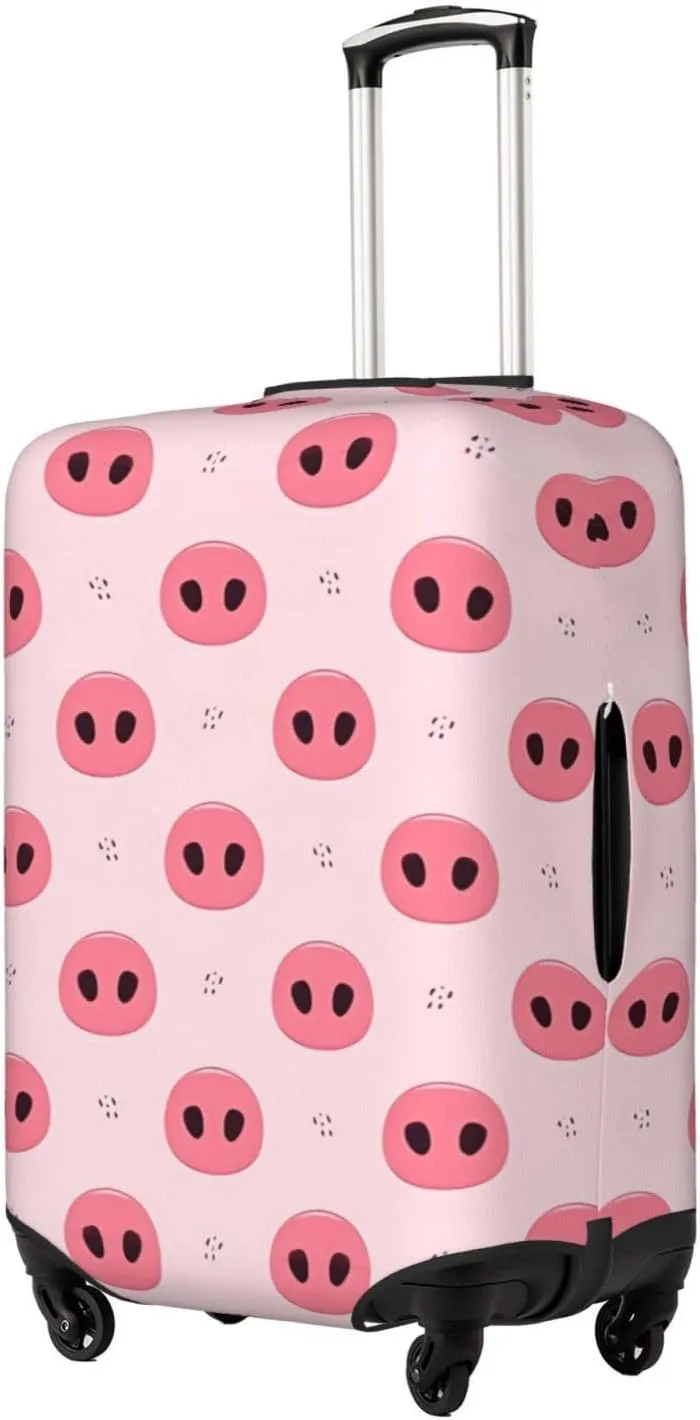 Travel Luggage Cover Suitcase Elastic Washable Cartoon Pig Noses Suitcase Protector Bag,Spandex Double-Sided Baggage Covers,X-Large