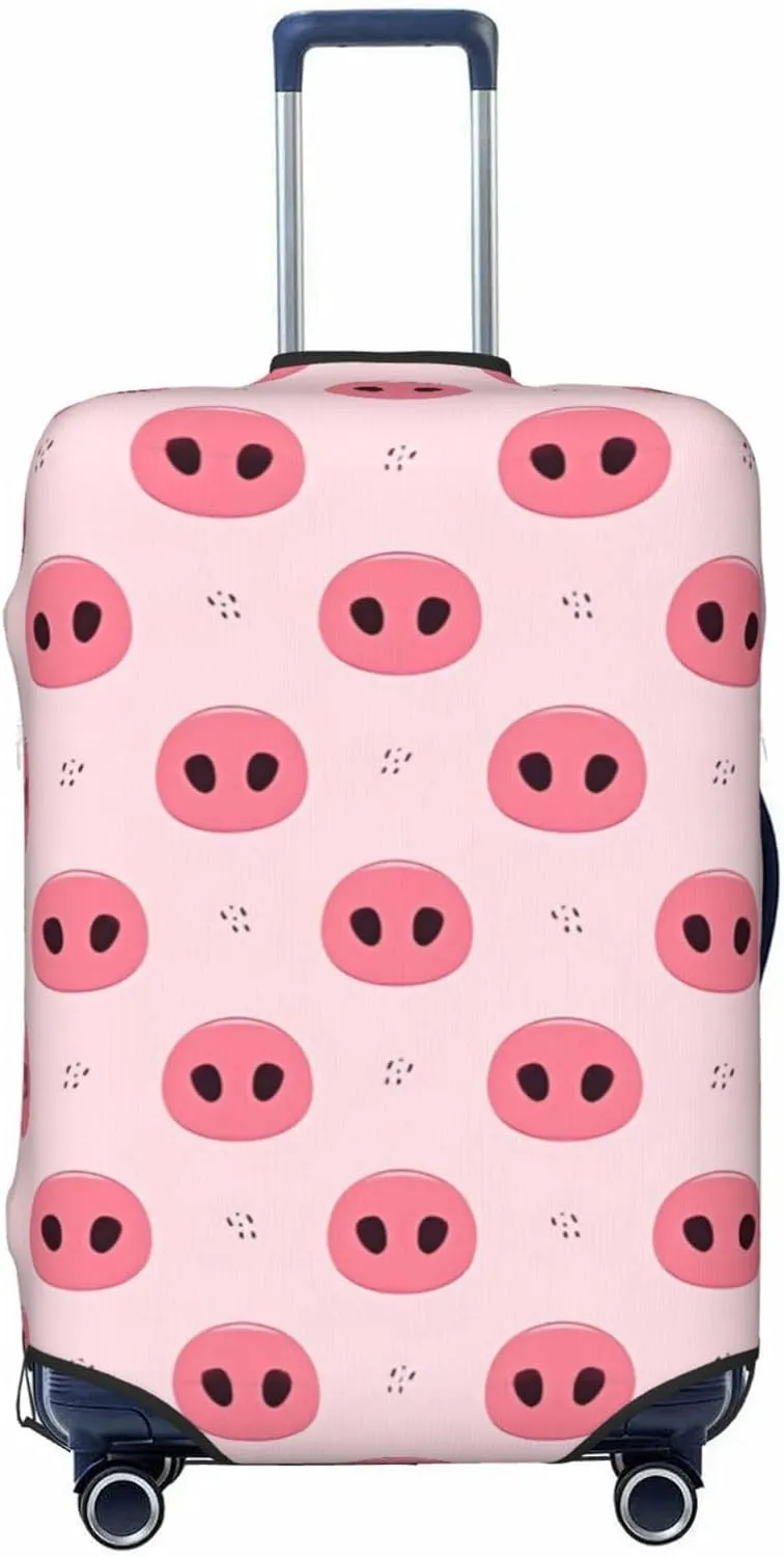 Travel Luggage Cover Suitcase Elastic Washable Cartoon Pig Noses Suitcase Protector Bag,Spandex Double-Sided Baggage Covers,X-Large