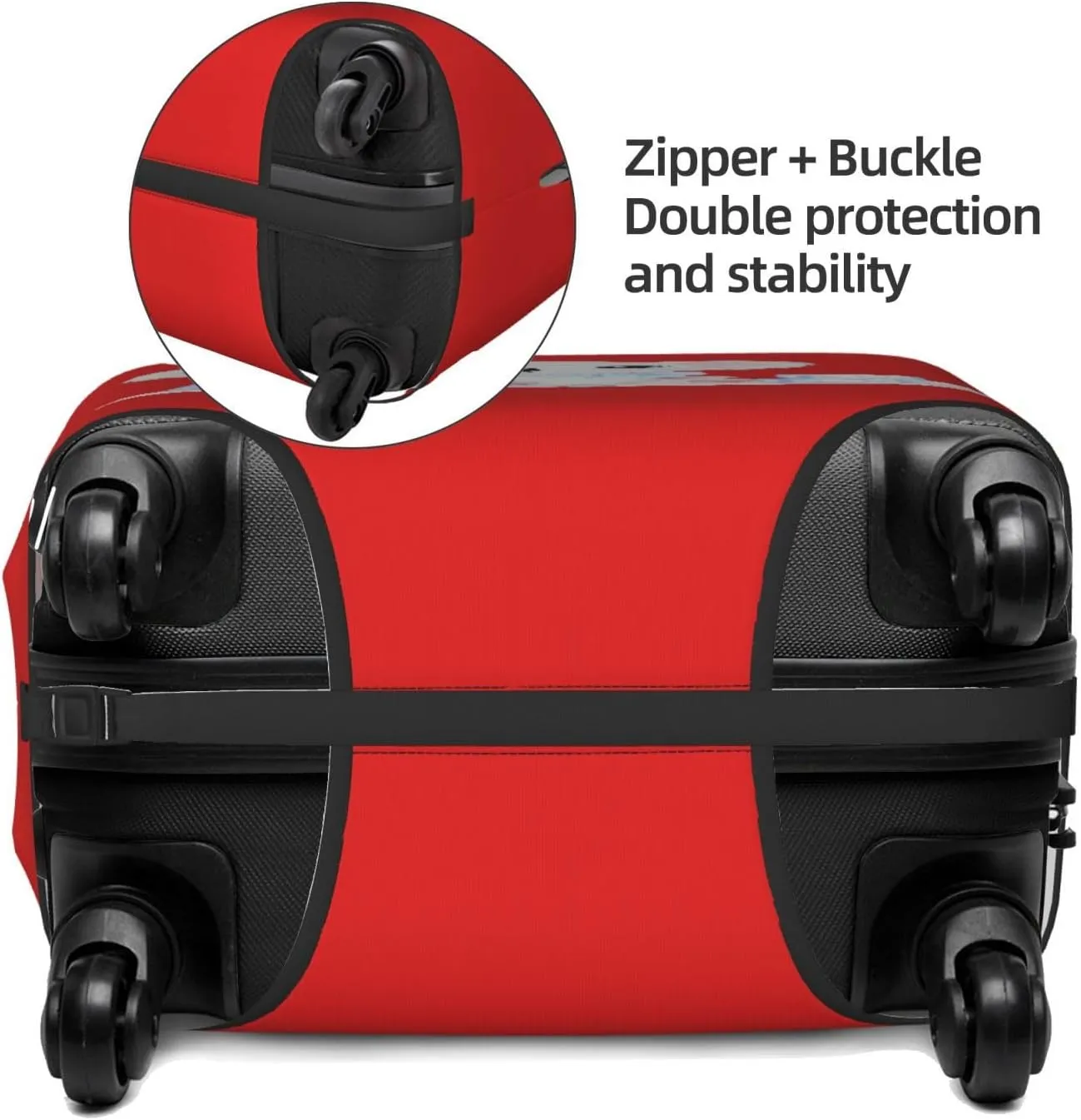 Travel Luggage Cover Suitcase Elastic Washable Cute Baby Koala Red Suitcase Protector Bag,Anti-Scratch Double-Sided Baggage Covers,Medium