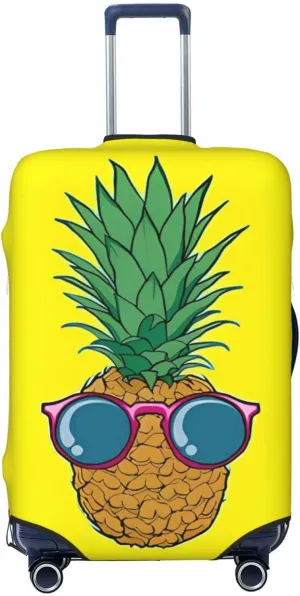Travel Luggage Cover Suitcase Elastic Washable Pineapple Suitcase Protector Bag,Anti-Scratch With Zipper Closure Baggage Covers For Kid Adult,Large