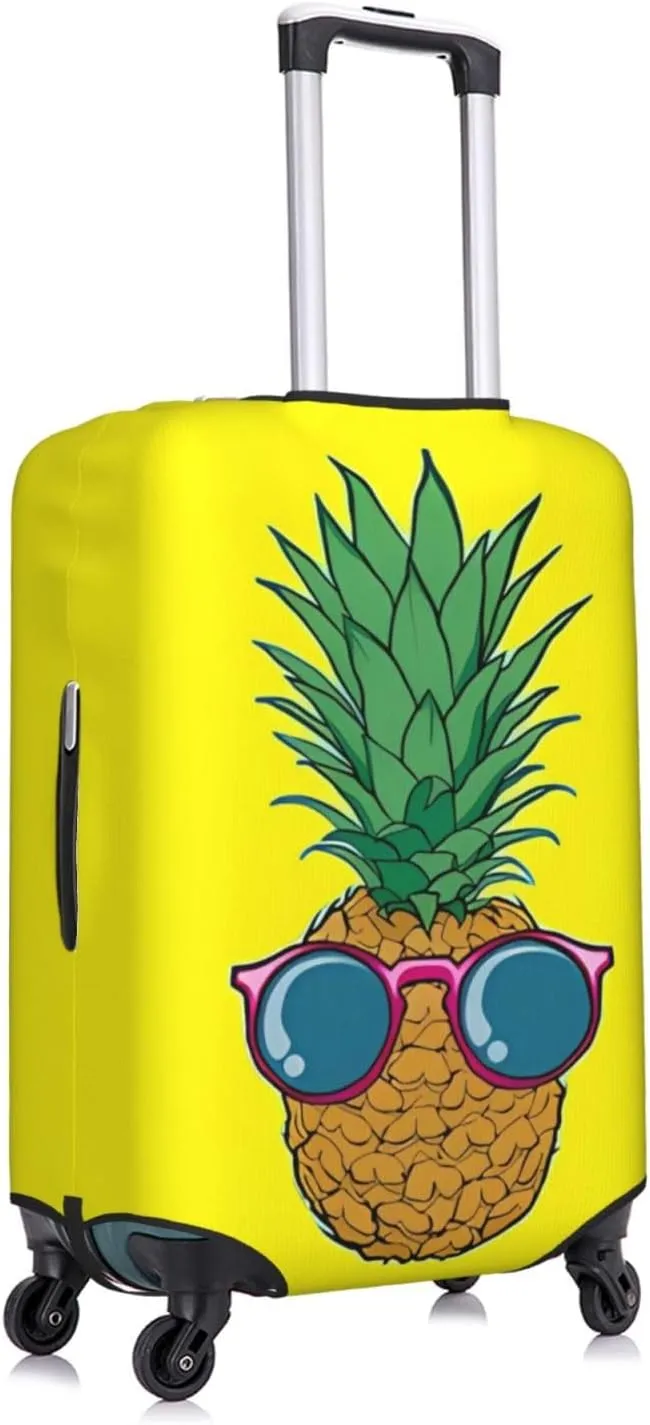 Travel Luggage Cover Suitcase Elastic Washable Pineapple Suitcase Protector Bag,Anti-Scratch With Zipper Closure Baggage Covers For Kid Adult,Large