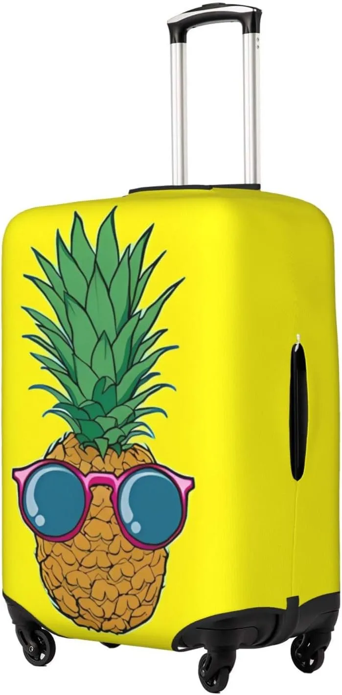 Travel Luggage Cover Suitcase Elastic Washable Pineapple Suitcase Protector Bag,Anti-Scratch With Zipper Closure Baggage Covers For Kid Adult,Large