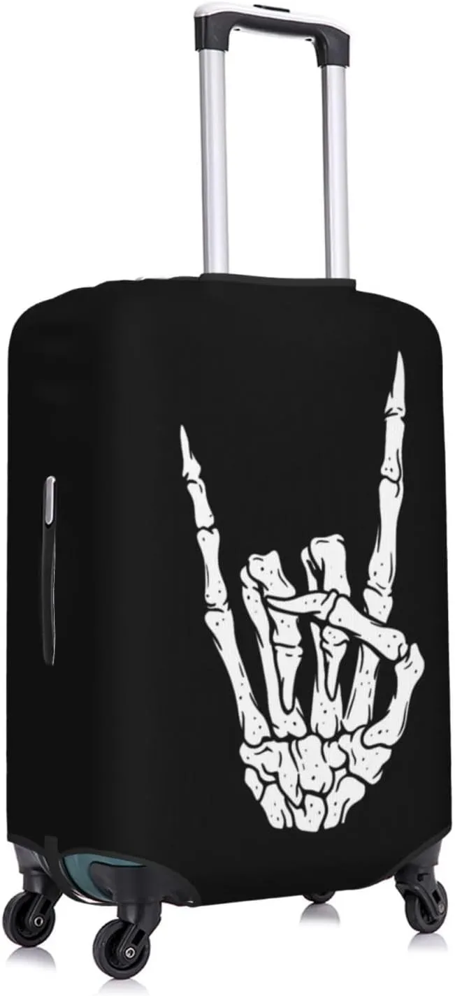 Travel Luggage Cover Suitcase Elastic Washable Skeleton Hand Suitcase Protector Bag,Spandex Double-Sided Baggage Covers For Kid Adult,Small
