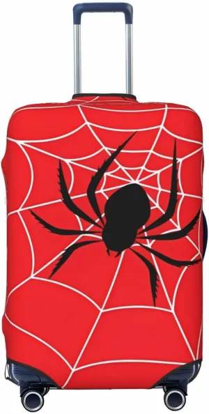 Travel Luggage Cover Suitcase Elastic Washable Spider Web Suitcase Protector Bag,Dust-Proof With Zipper Closure Baggage Covers,X-Large