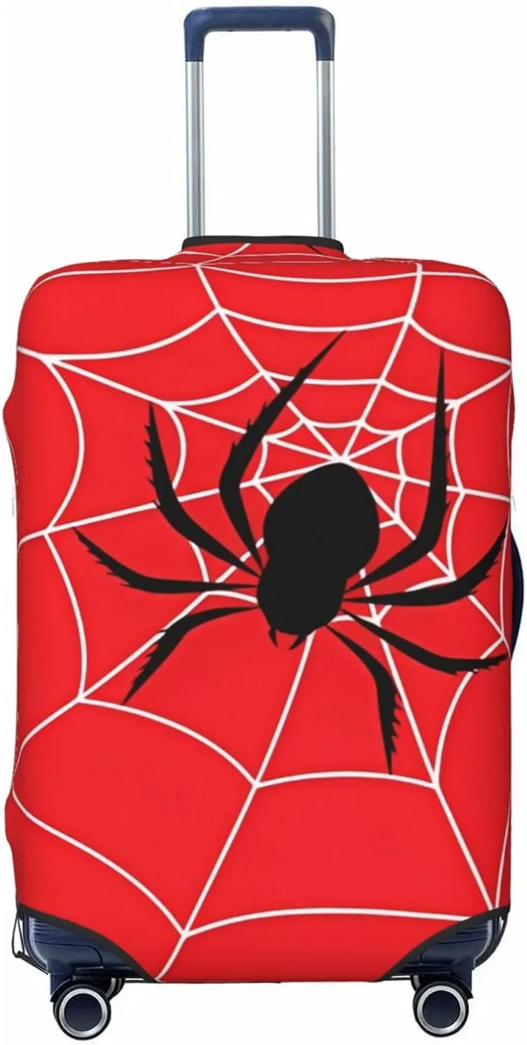 Travel Luggage Cover Suitcase Elastic Washable Spider Web Suitcase Protector Bag,Dust-Proof With Zipper Closure Baggage Covers,X-Large
