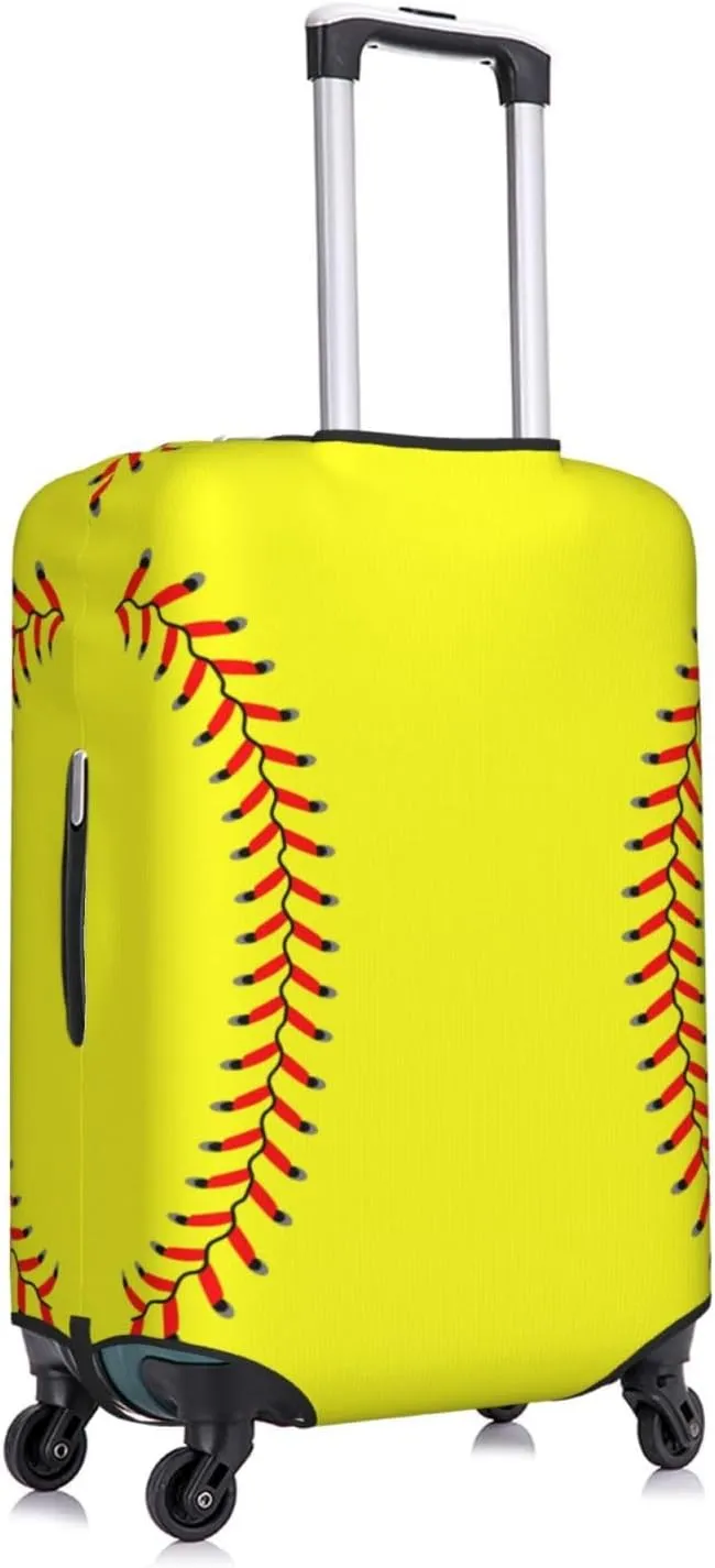 Travel Luggage Cover Suitcase Elastic Washable Stretch Baseball Sport 2 Suitcase Protector Bag,Anti-Scratch Spandex Double-Sided Baggage Covers For Wheeled Suitcase Kid Adult