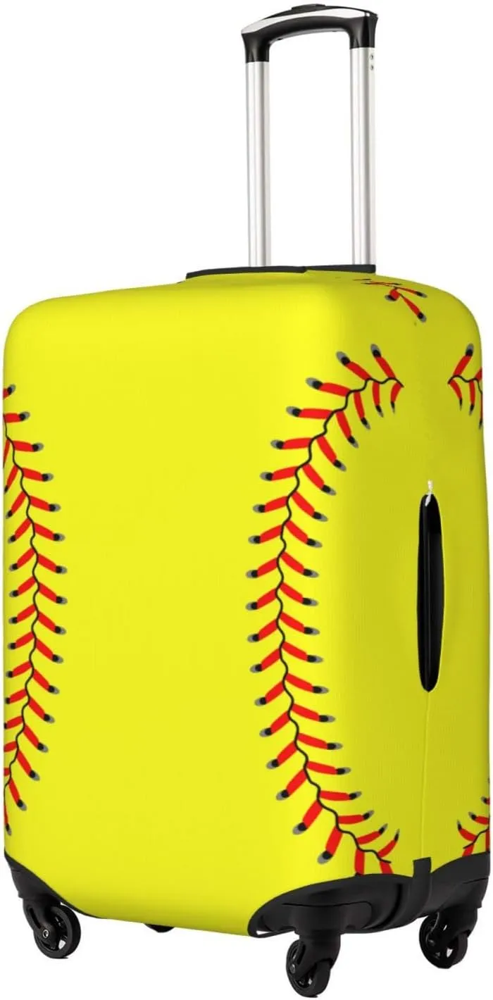 Travel Luggage Cover Suitcase Elastic Washable Stretch Baseball Sport 2 Suitcase Protector Bag,Anti-Scratch Spandex Double-Sided Baggage Covers For Wheeled Suitcase Kid Adult