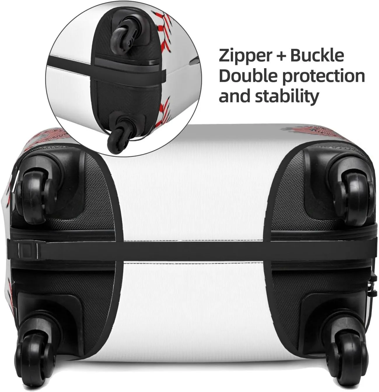 Travel Luggage Cover Suitcase Elastic Washable Stretch Baseball Sport Suitcase Protector Bag,Anti-Scratch Spandex Double-Sided Baggage Covers For Wheeled Suitcase Kid Adult