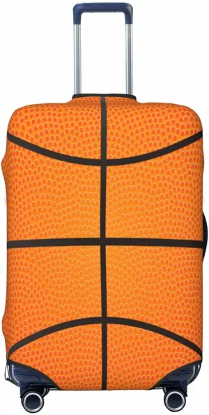 Travel Luggage Cover Suitcase Elastic Washable Stretch Basketball Textured Suitcase Protector Bag,Anti-Scratch Spandex Double-Sided Baggage Covers For Wheeled Suitcase Kid Adult