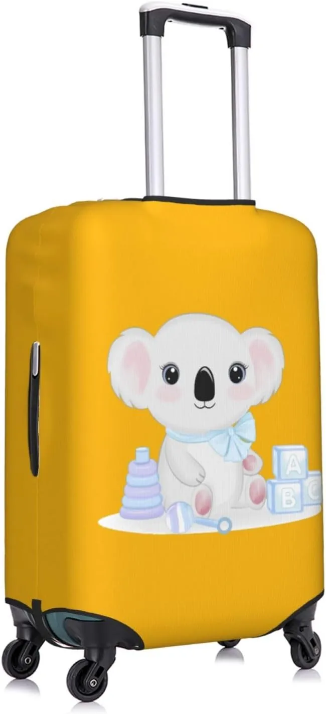 Travel Luggage Cover Suitcase Elastic Washable Stretch Cute Baby Koala Suitcase Protector Bag,Anti-Scratch Spandex Double-Sided Baggage Covers For Wheeled Suitcase Kid Adult,X-Large