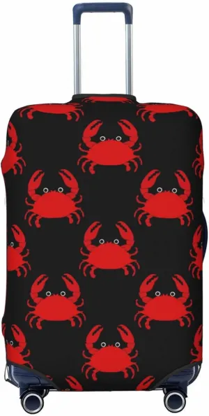 Travel Luggage Cover Suitcase Elastic Washable Stretch Cute Sea Crab Suitcase Protector Bag,Anti-Scratch Dust-Proof With Zipper Closure Baggage Covers For Wheeled Suitcase Kid Adult