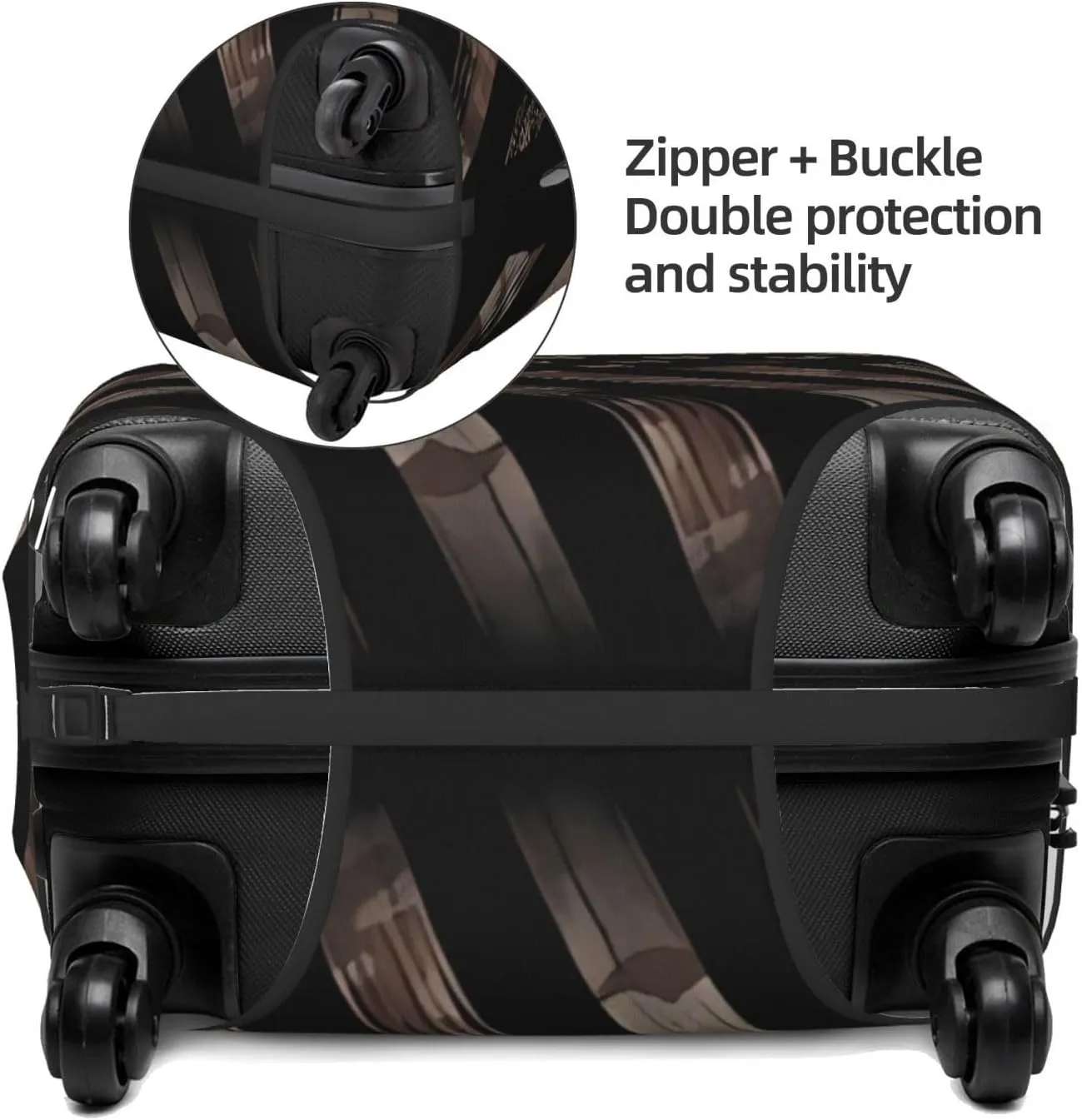 Travel Luggage Cover Suitcase Elastic Washable Stretch Grunge Camouflage American Flag Suitcase Protector Bag,Anti-Scratch Dust-Proof With Zipper Closure Baggage Covers For Wheeled Suitcase Kid Adult