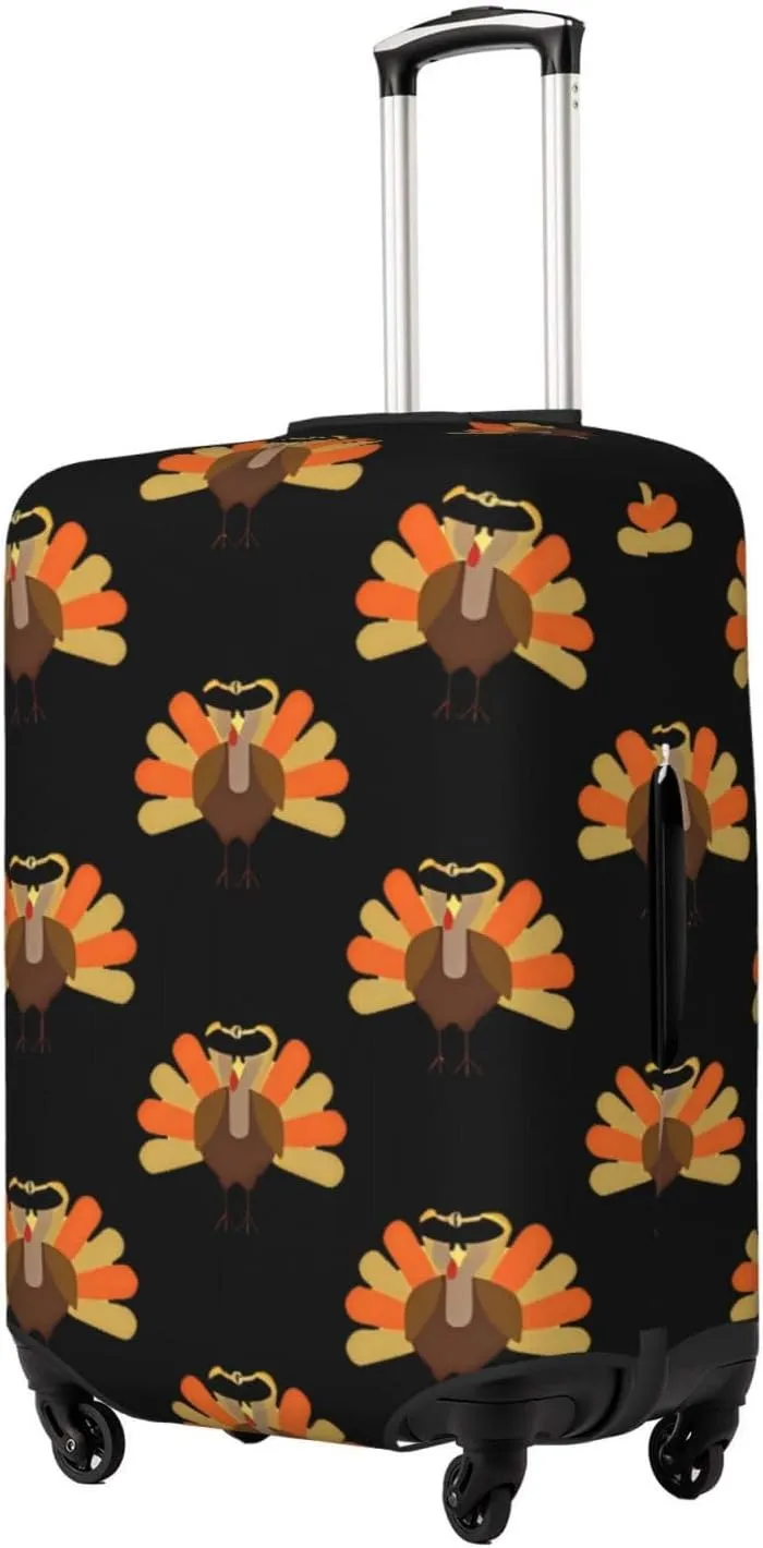 Travel Luggage Cover Suitcase Elastic Washable Stretch Turkey Suitcase Protector Bag,Anti-Scratch Spandex Double-Sided Baggage Covers For Wheeled Suitcase Kid Adult