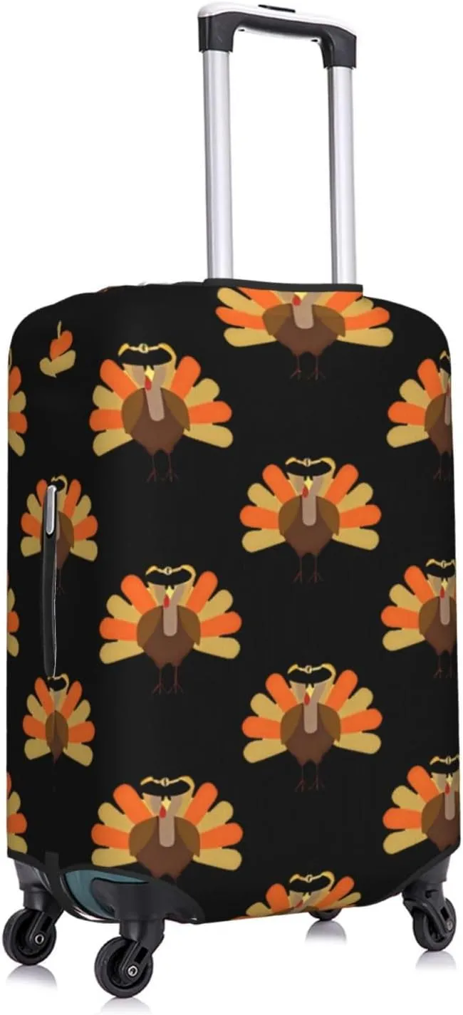 Travel Luggage Cover Suitcase Elastic Washable Stretch Turkey Suitcase Protector Bag,Anti-Scratch Spandex Double-Sided Baggage Covers For Wheeled Suitcase Kid Adult
