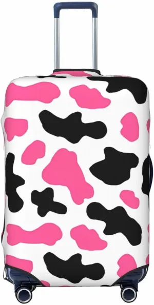 Travel Luggage Cover Suitcase Elastic Washable Sunflowers Cow Print Suitcase Protector Bag,Spandex Double-Sided Baggage Covers,X-Large