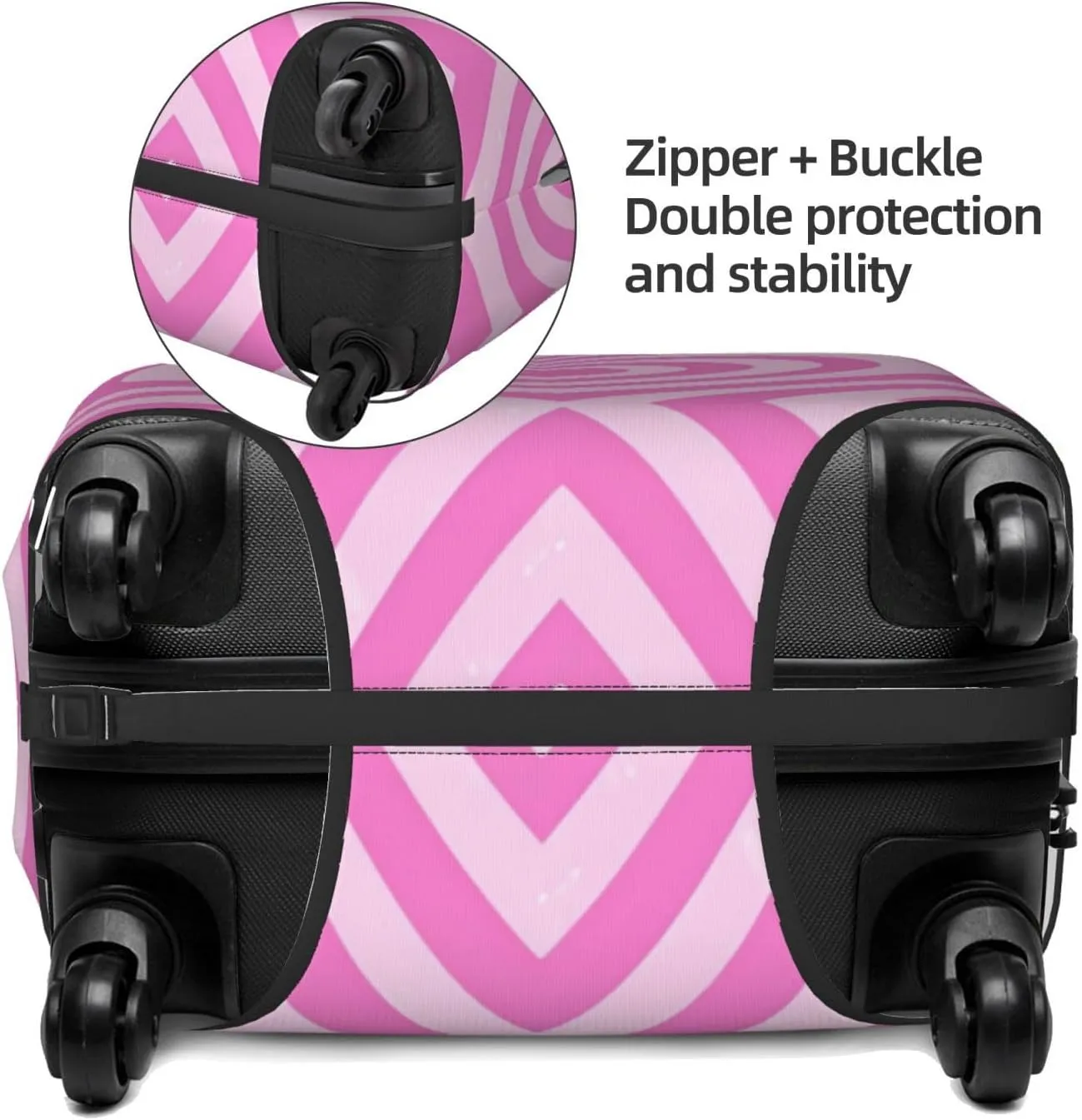 Travel Luggage Cover Suitcase Elastic Washable Sweet Love Heart Suitcase Protector Bag,Spandex Double-Sided Baggage Covers,X-Large