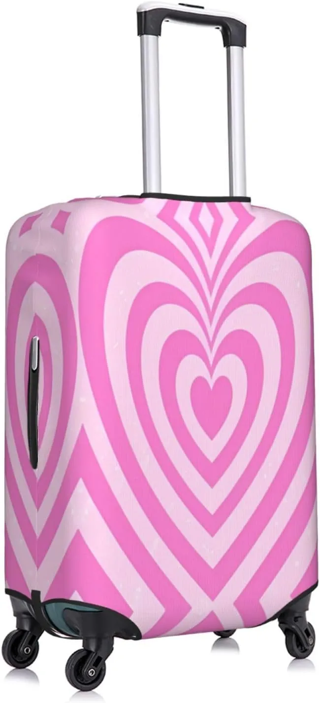 Travel Luggage Cover Suitcase Elastic Washable Sweet Love Heart Suitcase Protector Bag,Spandex Double-Sided Baggage Covers,X-Large