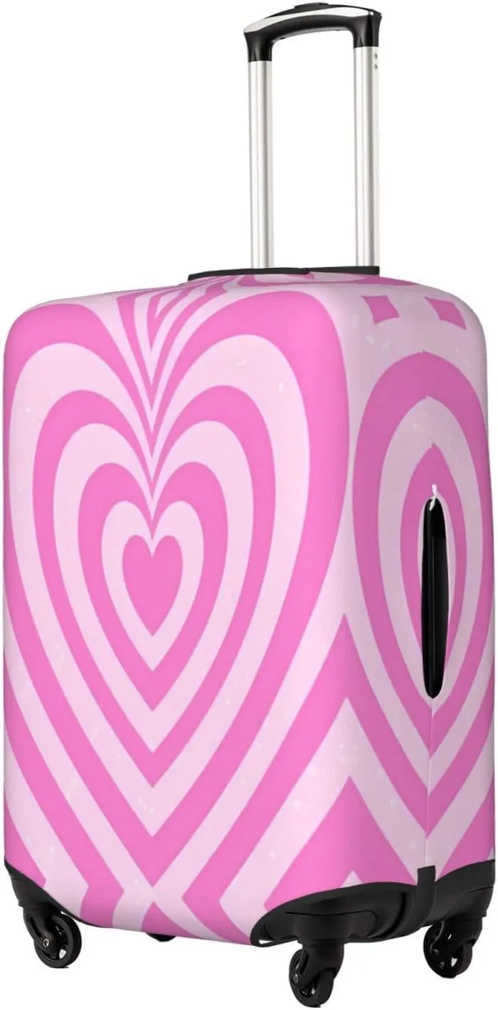 Travel Luggage Cover Suitcase Elastic Washable Sweet Love Heart Suitcase Protector Bag,Spandex Double-Sided Baggage Covers,X-Large