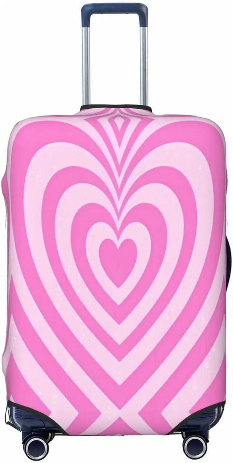 Travel Luggage Cover Suitcase Elastic Washable Sweet Love Heart Suitcase Protector Bag,Spandex Double-Sided Baggage Covers,X-Large