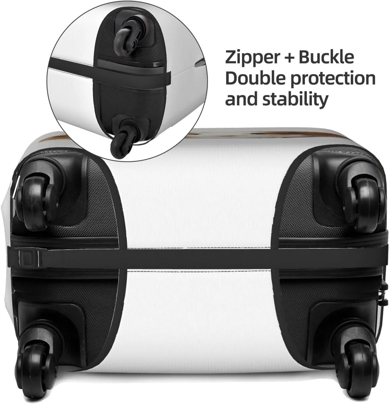Travel Luggage Cover Suitcase Elastic Washable Two Cute Guinea Pigs Suitcase Protector Bag,Spandex Double-Sided Baggage Covers,Medium