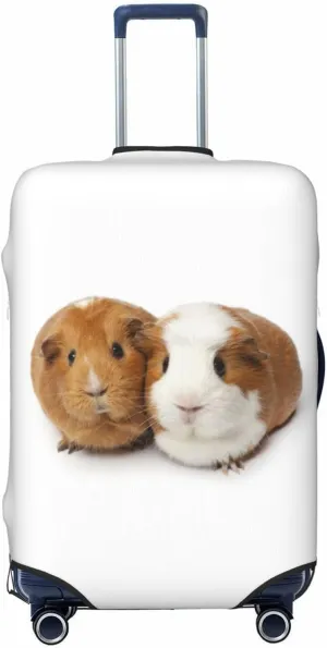 Travel Luggage Cover Suitcase Elastic Washable Two Cute Guinea Pigs Suitcase Protector Bag,Spandex Double-Sided Baggage Covers,Medium