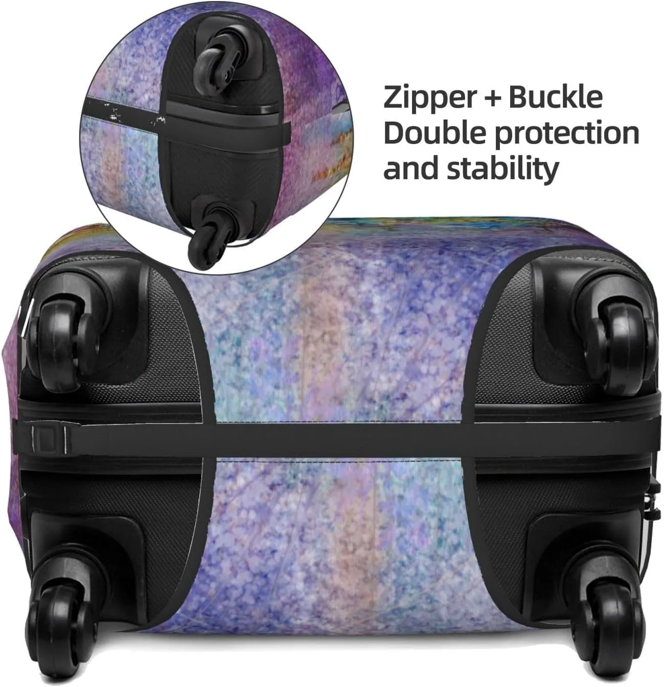 Travel Luggage Cover Suitcase Stretch Washable Abstract Spring Flowers Suitcase Protector Bag,Dust-Proof Double-Sided Baggage Covers,Large