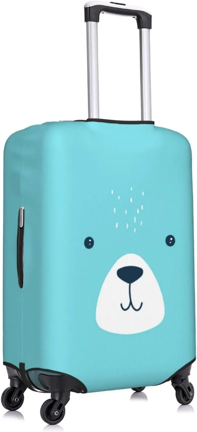 Travel Luggage Cover Suitcase Stretch Washable Bear 2 Suitcase Protector Bag,Spandex With Zipper Closure Baggage Covers,Large