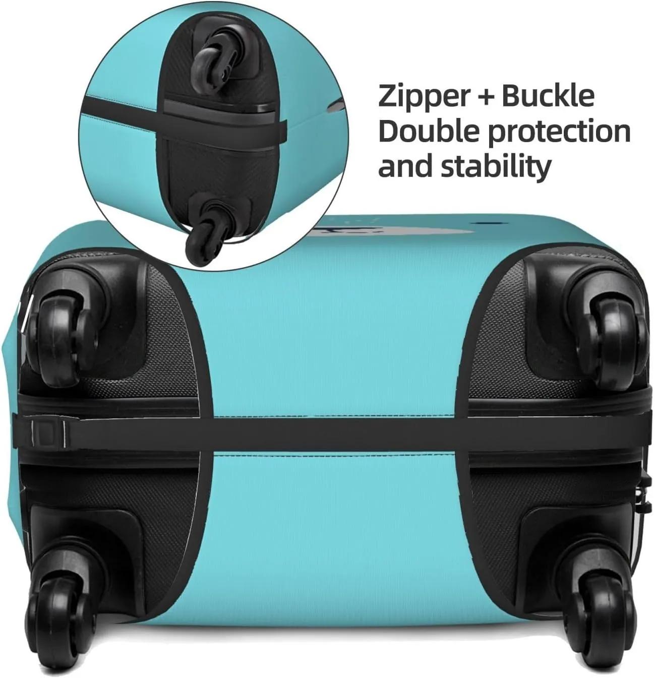 Travel Luggage Cover Suitcase Stretch Washable Bear 2 Suitcase Protector Bag,Spandex With Zipper Closure Baggage Covers,Large