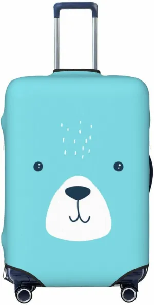 Travel Luggage Cover Suitcase Stretch Washable Bear 2 Suitcase Protector Bag,Spandex With Zipper Closure Baggage Covers,Large