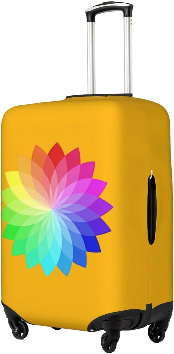 Travel Luggage Cover Suitcase Stretch Washable Bright Flower Suitcase Protector Bag,Anti-Scratch Double-Sided Baggage Covers,Small