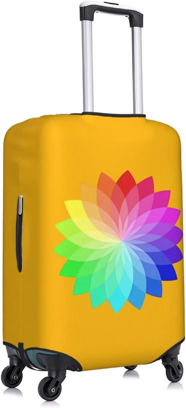 Travel Luggage Cover Suitcase Stretch Washable Bright Flower Suitcase Protector Bag,Anti-Scratch Double-Sided Baggage Covers,Small