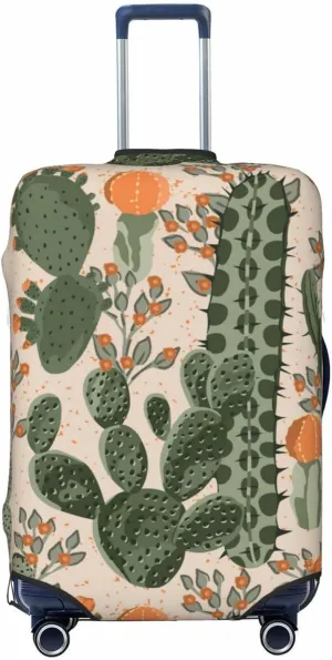 Travel Luggage Cover Suitcase Stretch Washable Cactus Suitcase Protector Bag,Anti-Scratch With Zipper Closure Baggage Covers,X-Large