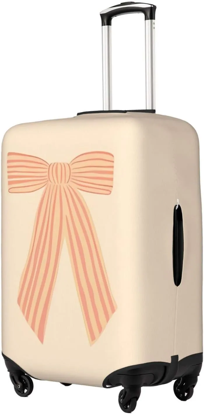 Travel Luggage Cover Suitcase Stretch Washable Ribbon Bow Coquette Suitcase Protector Bag,Anti-Scratch With Zipper Closure Baggage Covers,X-Large