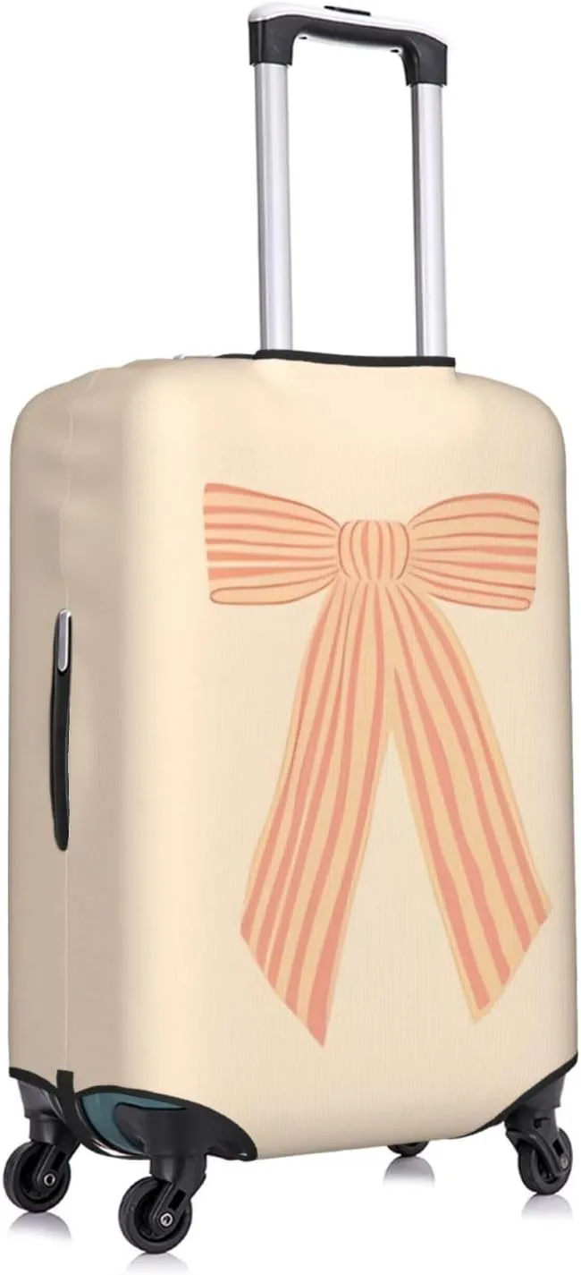 Travel Luggage Cover Suitcase Stretch Washable Ribbon Bow Coquette Suitcase Protector Bag,Anti-Scratch With Zipper Closure Baggage Covers,X-Large