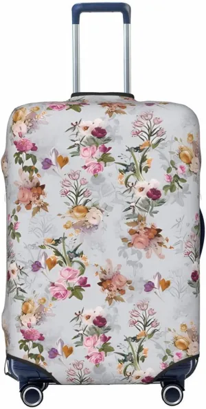 Travel Luggage Cover Suitcase Stretch Washable Rose Flower Bouquet Suitcase Protector Bag,Anti-Scratch Double-Sided Baggage Covers,X-Large