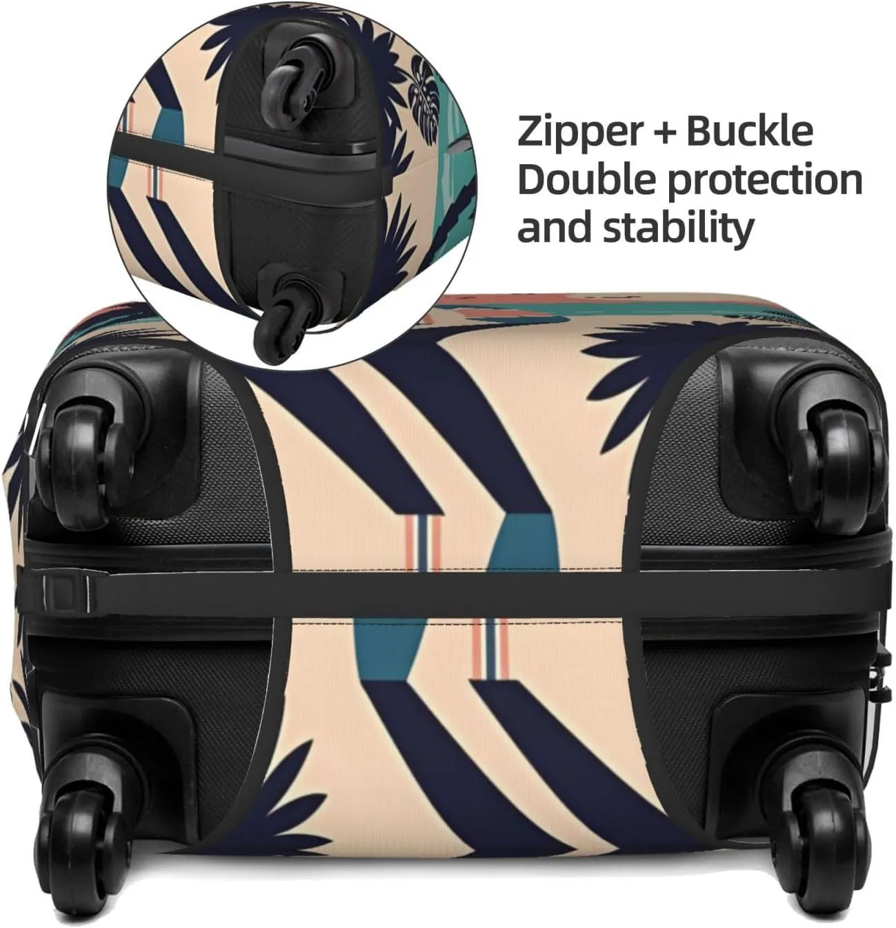 Travel Luggage Cover Suitcase Stretch Washable Surfboards In Beach Sand Suitcase Protector Bag,Dust-Proof Double-Sided Baggage Covers For Kid Adult,X-Large