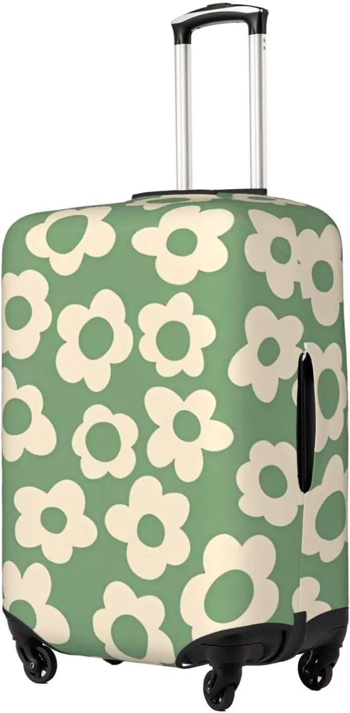Travel Luggage Cover Suitcase Stretch Washable Vintage Flowers Suitcase Protector Bag,Spandex With Zipper Closure Baggage Covers,X-Large