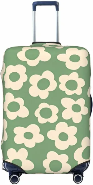 Travel Luggage Cover Suitcase Stretch Washable Vintage Flowers Suitcase Protector Bag,Spandex With Zipper Closure Baggage Covers,X-Large