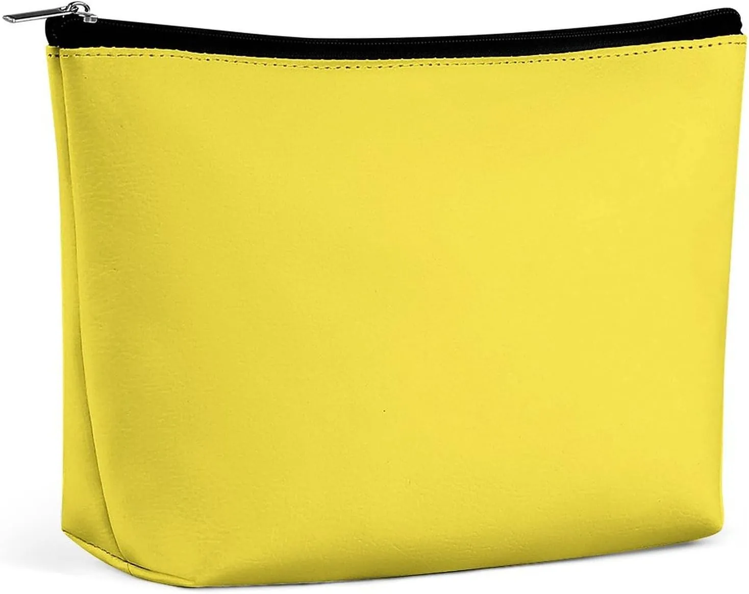 Travel Makeup Bag, Solid Bright Yellow Cosmetic Bags for Women Large Capacity Waterproof Toiletry Pouch Make up Organizer