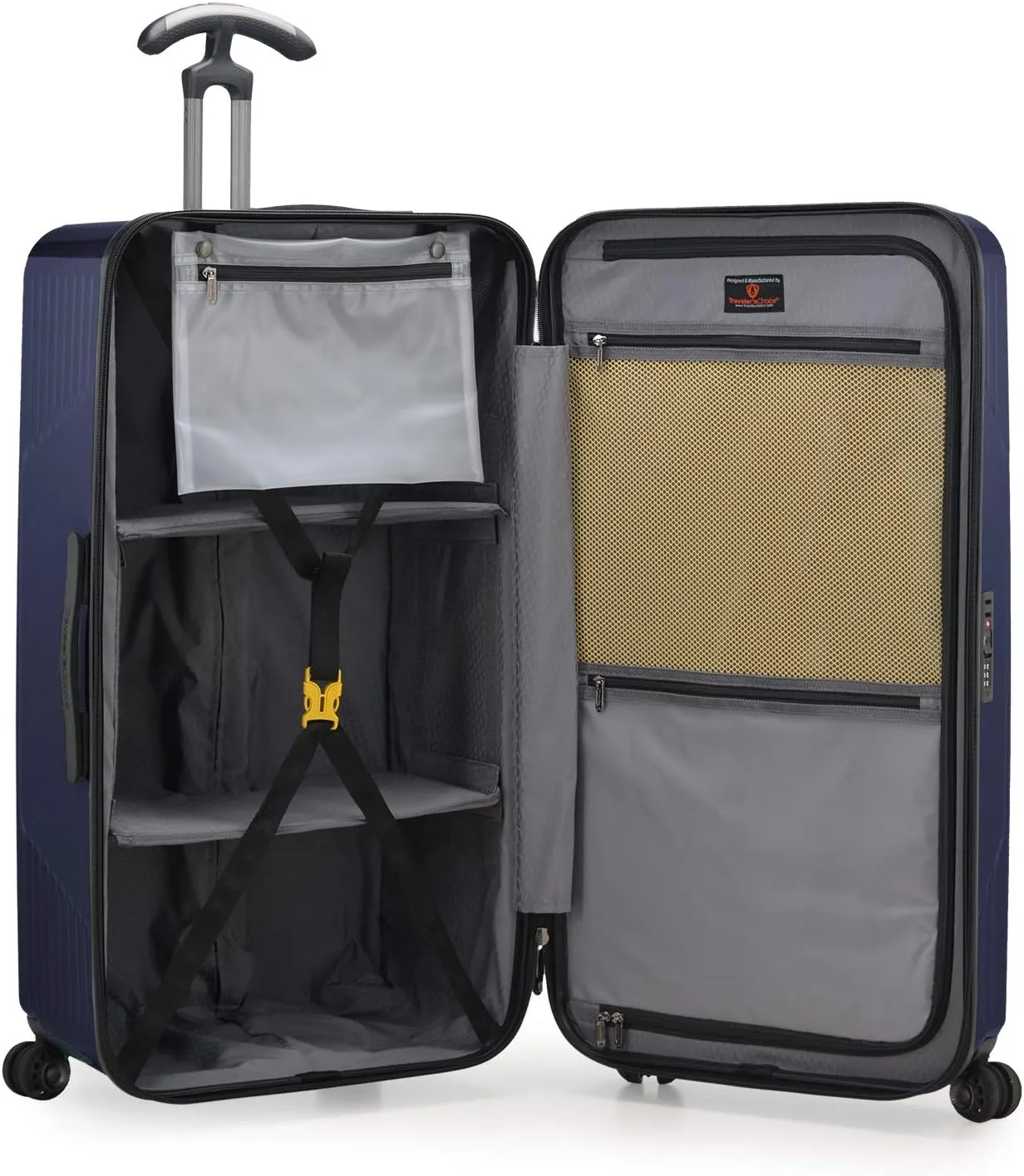 Traveler's Choice Ultimax 30" Hardside Spinner Trunk Luggage, Expandable, Navy