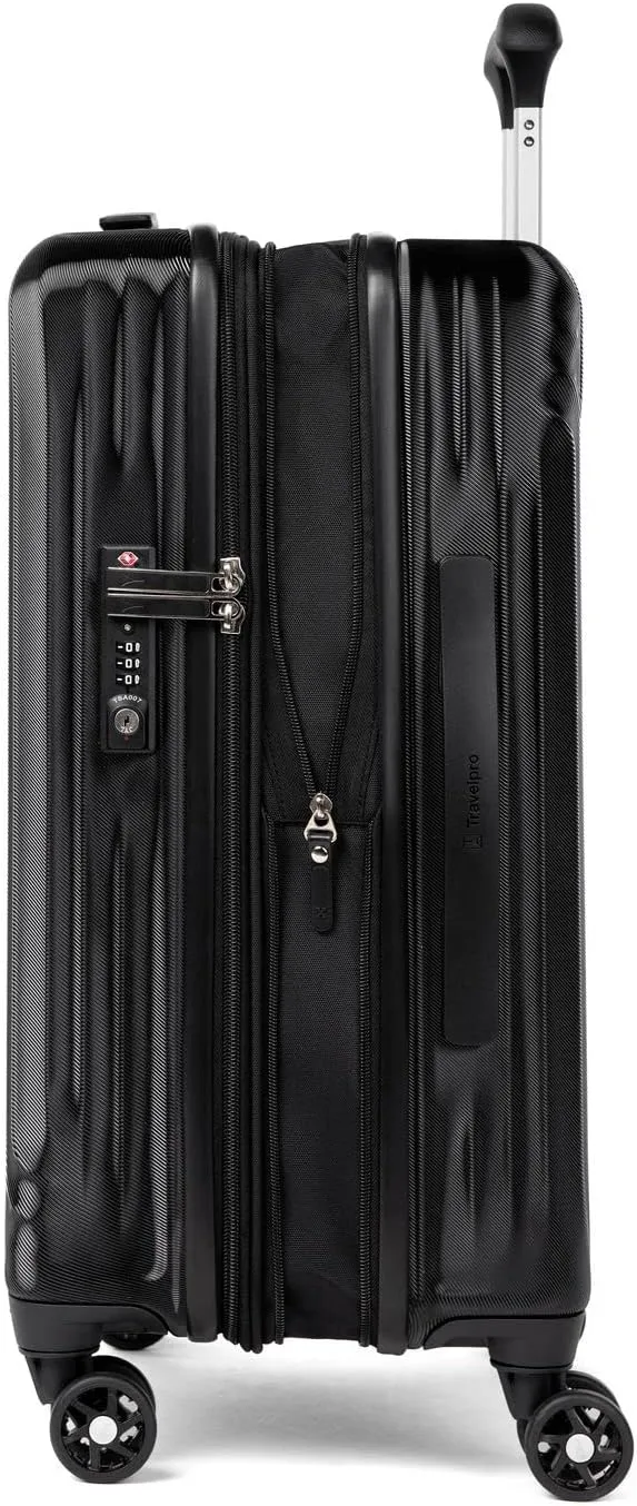Travelpro Maxlite Air Hardside Expandable Carry on Luggage, 8 Spinner Wheels, Lightweight Hard Shell Polycarbonate Suitcase, Black, Carry On 21-Inch