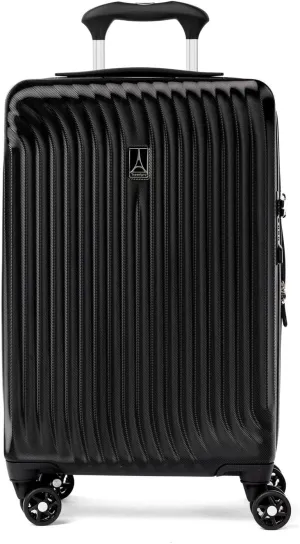 Travelpro Maxlite Air Hardside Expandable Carry on Luggage, 8 Spinner Wheels, Lightweight Hard Shell Polycarbonate Suitcase, Black, Carry On 21-Inch