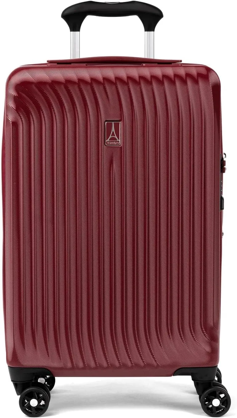 Travelpro Maxlite Air Hardside Expandable Carry on Luggage, 8 Spinner Wheels, Lightweight Hard Shell Polycarbonate Suitcase, Cabernet, Carry On 21-Inch