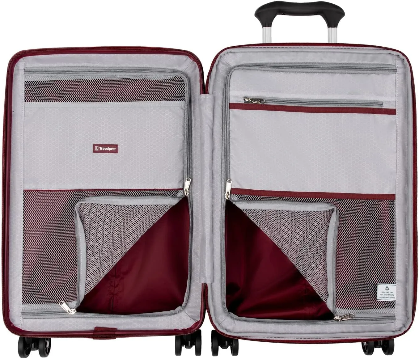 Travelpro Maxlite Air Hardside Expandable Carry on Luggage, 8 Spinner Wheels, Lightweight Hard Shell Polycarbonate Suitcase, Cabernet, Carry On 21-Inch