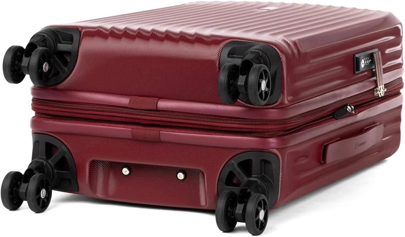 Travelpro Maxlite Air Hardside Expandable Carry on Luggage, 8 Spinner Wheels, Lightweight Hard Shell Polycarbonate Suitcase, Cabernet, Carry On 21-Inch