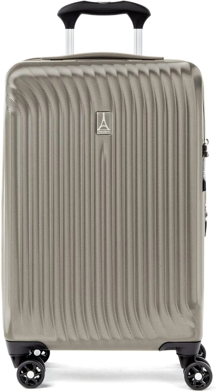 Travelpro Maxlite Air Hardside Expandable Carry on Luggage, 8 Spinner Wheels, Lightweight Hard Shell Polycarbonate Suitcase, Champagne, Carry On 21-Inch